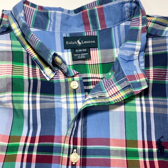 Ralph Lauren Big Kids Short Sleeve Blake Shirt XL - Picture 8 of 8